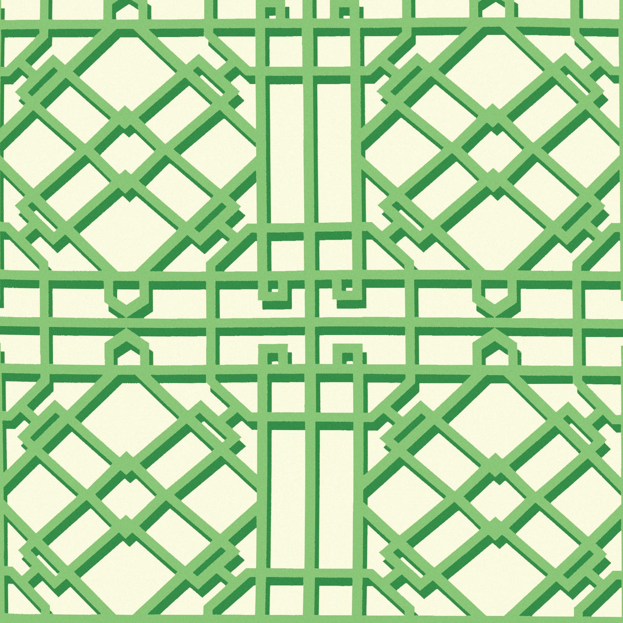 Brunschwig & Fils PAVILION TRELLIS LEAF Wallpaper