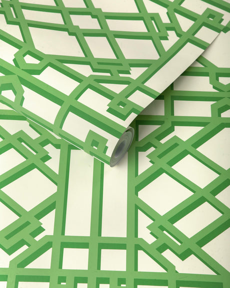 Brunschwig & Fils PAVILION TRELLIS LEAF Wallpaper