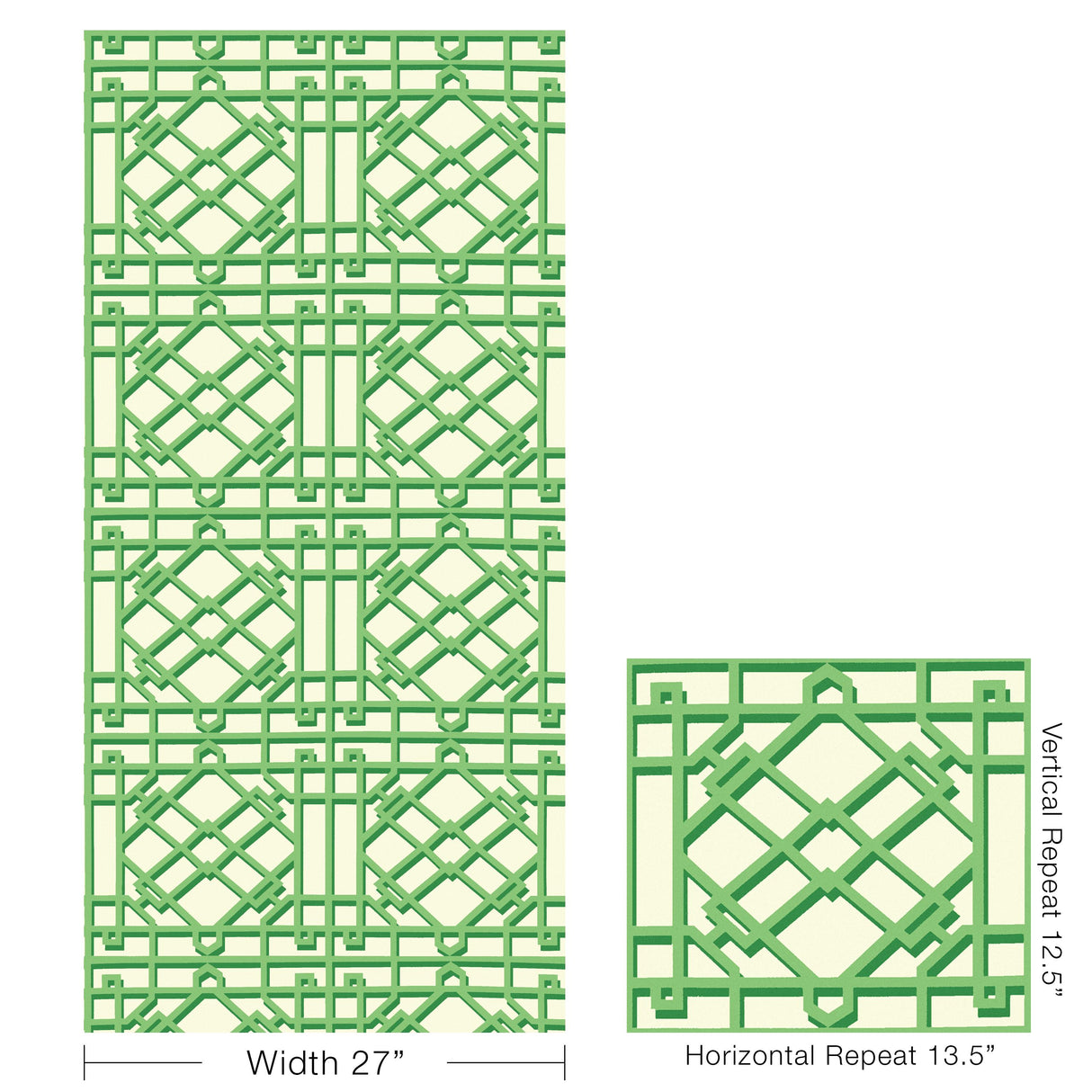 Brunschwig & Fils PAVILION TRELLIS LEAF Wallpaper