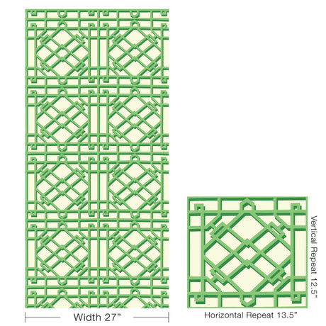 Brunschwig & Fils PAVILION TRELLIS LEAF Wallpaper