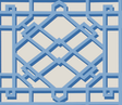 Brunschwig & Fils PAVILION TRELLIS DELFT Wallpaper