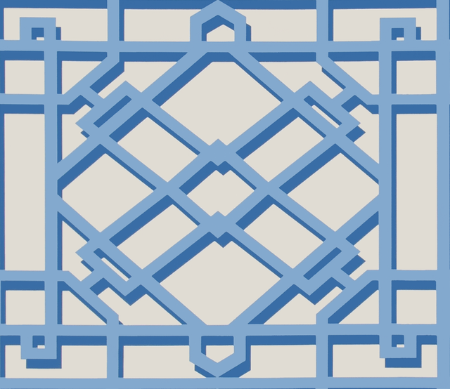 Brunschwig & Fils PAVILION TRELLIS DELFT Wallpaper