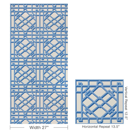 Brunschwig & Fils PAVILION TRELLIS DELFT Wallpaper