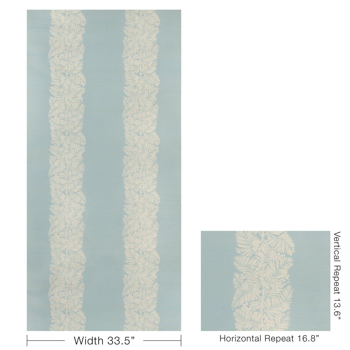 Brunschwig & Fils PALMAR SISAL AQUA Wallpaper