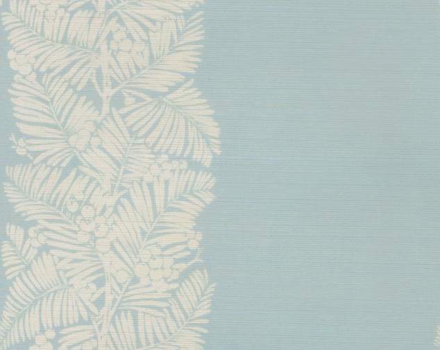 Brunschwig & Fils PALMAR SISAL AQUA Wallpaper
