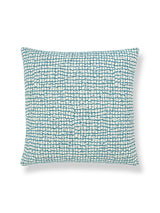 Scalamandre Troya Beach Outdoor 22 X 22 - Turquoise Decorative Pillow