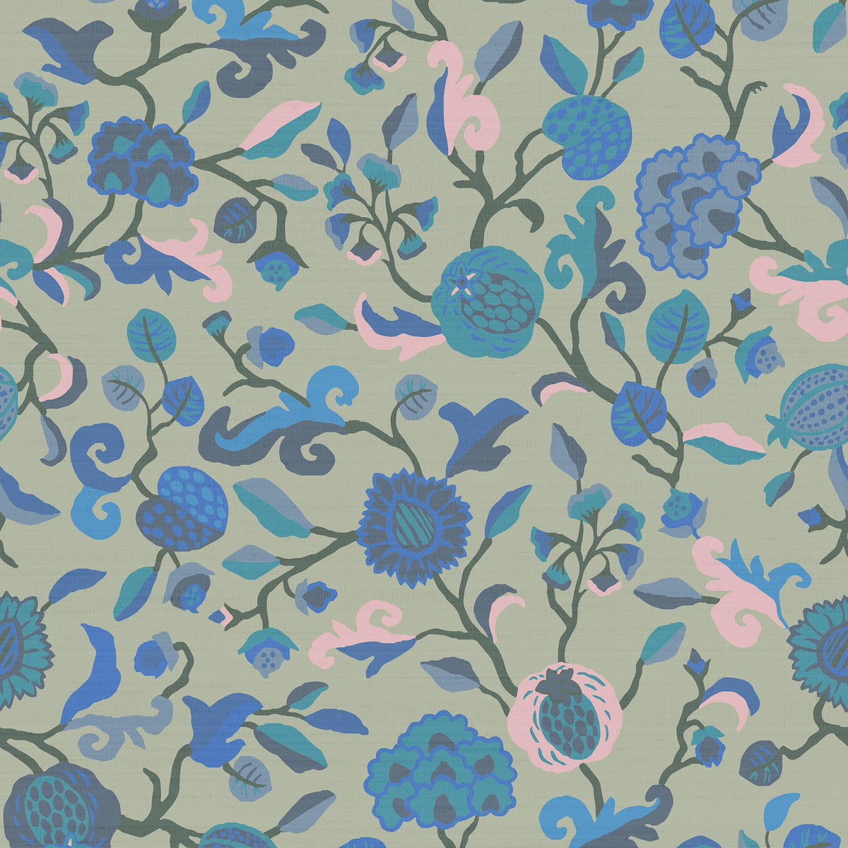 Armani Bayadere Blue Wallpaper