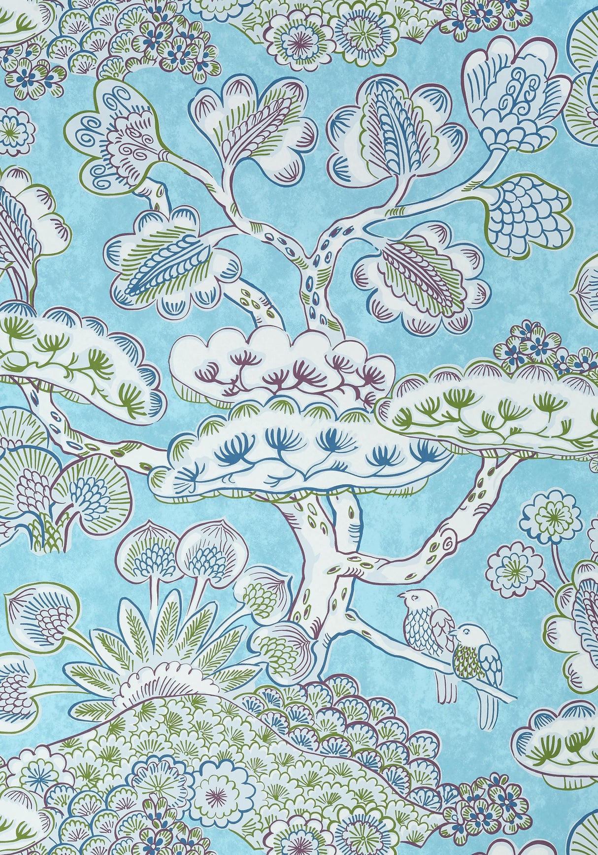 Thibaut NIKKO PLAIN Green Wallpaper