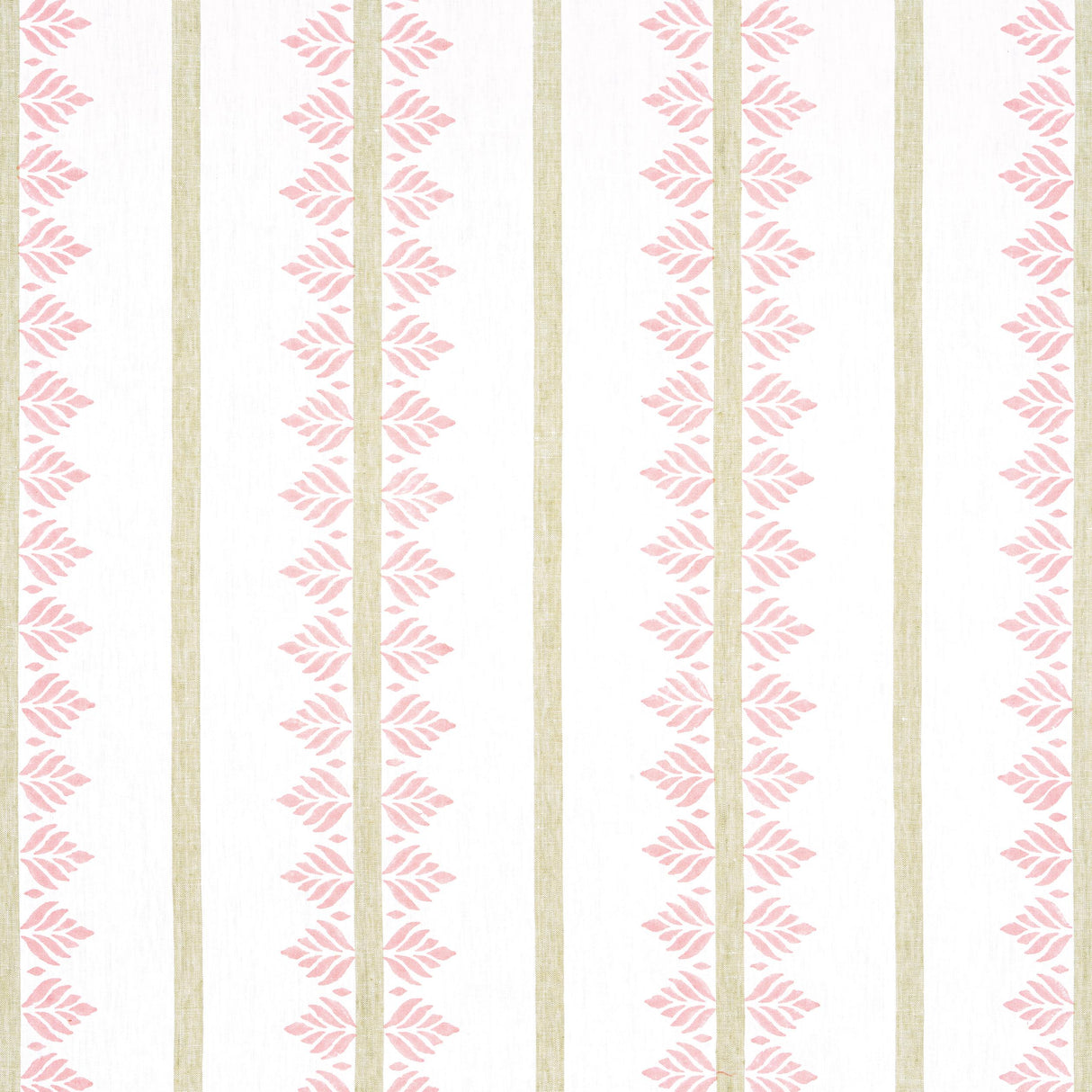 Anna French Fern Stripe Blush Fabric