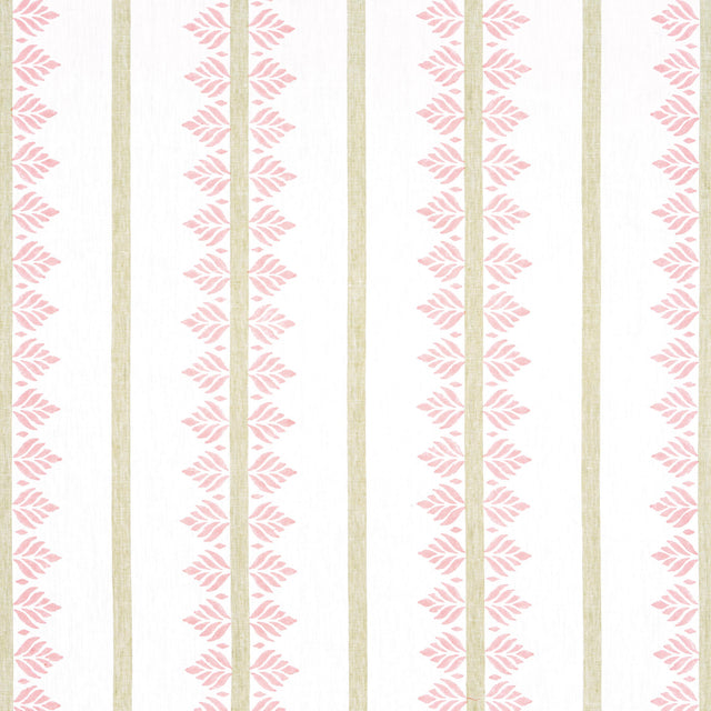 Anna French Fern Stripe Blush Fabric