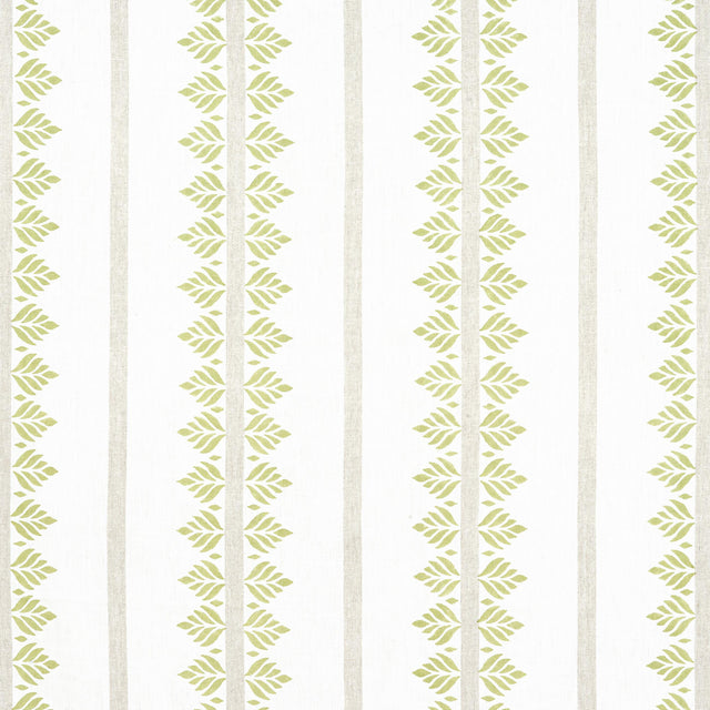 Anna French Fern Stripe Green Fabric
