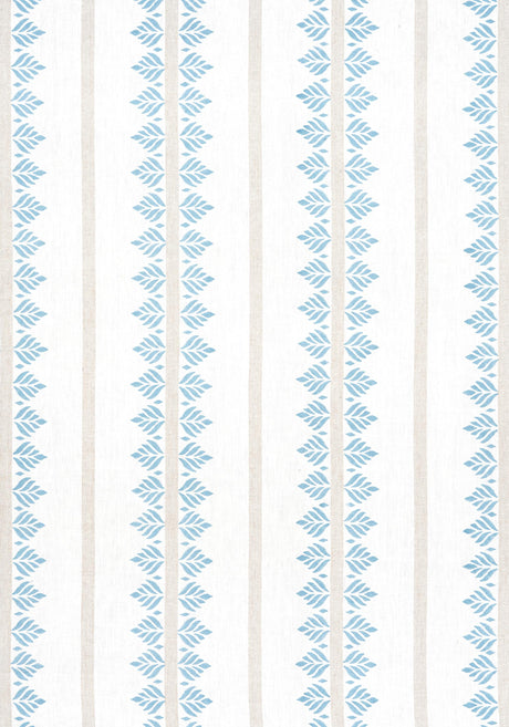 Anna French FERN STRIPE Spa Blue Fabric