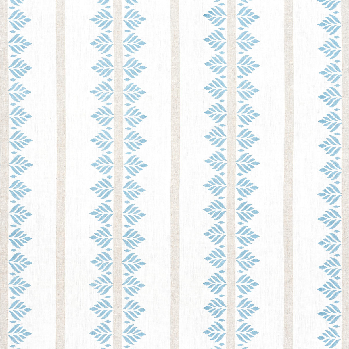 Anna French Fern Stripe Spa Blue Fabric