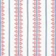Anna French Fern Stripe Red And Blue Fabric