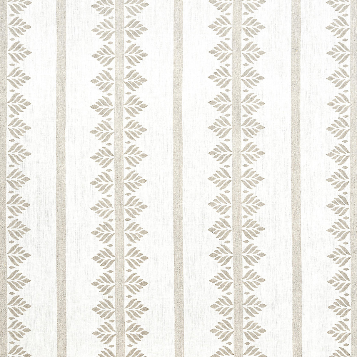 Anna French Fern Stripe Beige Fabric
