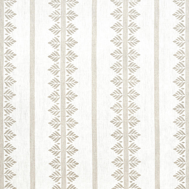 Anna French Fern Stripe Beige Fabric