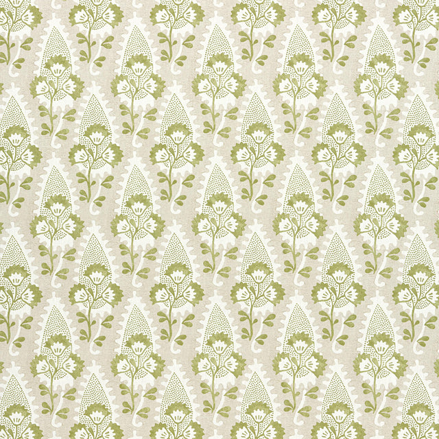 Anna French Cornwall Green And Beige Fabric
