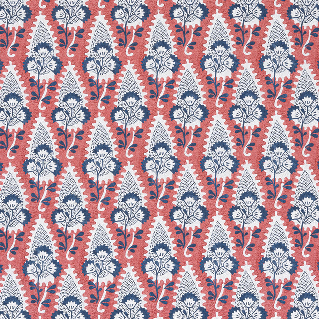 Anna French Cornwall Red And Blue Fabric