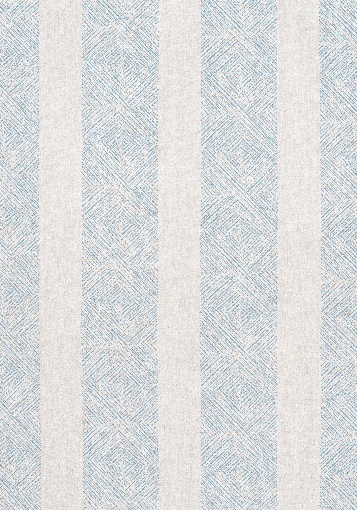 Anna French CLIPPERTON STRIPE Blue on Natural Fabric