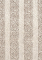 Anna French CLIPPERTON STRIPE Brown on Natural Fabric