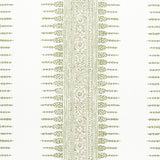 Anna French Javanese Stripe Green And White Fabric