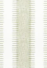 Anna French JAVANESE STRIPE Green and White Fabric