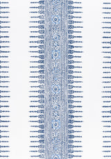 Anna French JAVANESE STRIPE Navy and White Fabric