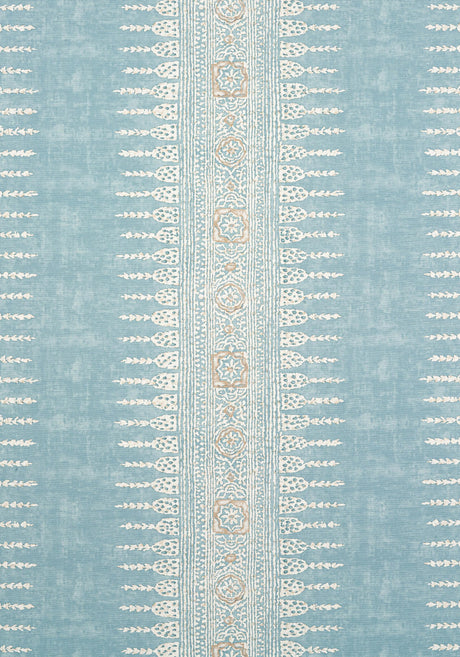 Anna French JAVANESE STRIPE Spa Blue Fabric