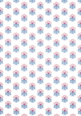 Anna French MILFORD Red and Blue Fabric