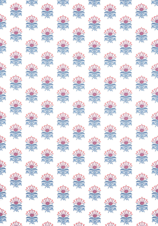 Anna French MILFORD Red and Blue Fabric