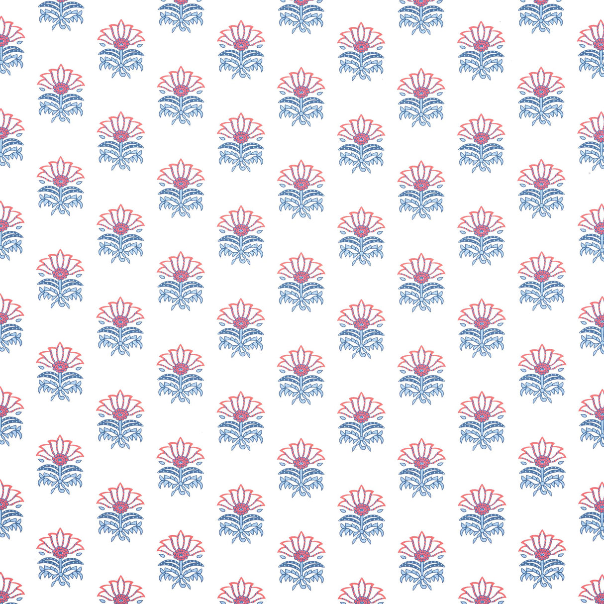 Anna French Milford Red And Blue Fabric