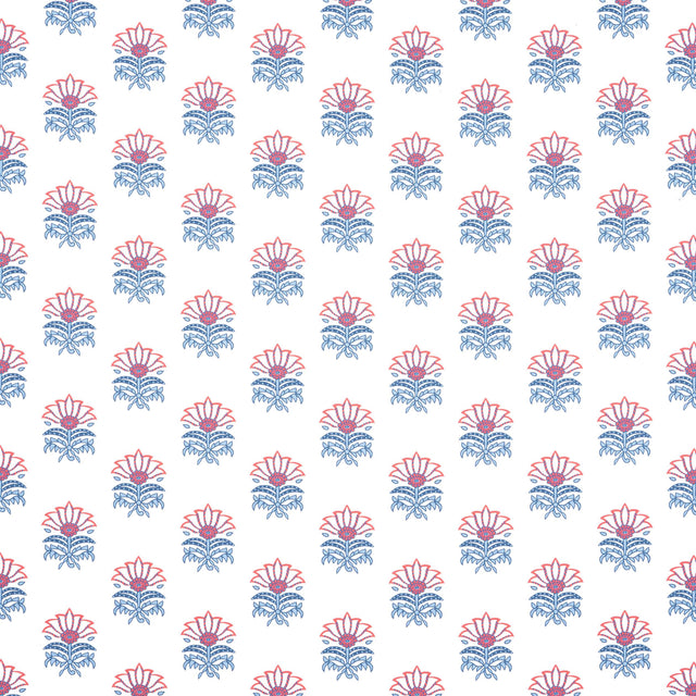 Anna French Milford Red And Blue Fabric