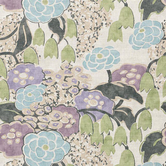 Anna French Laura Lavender And Green Fabric
