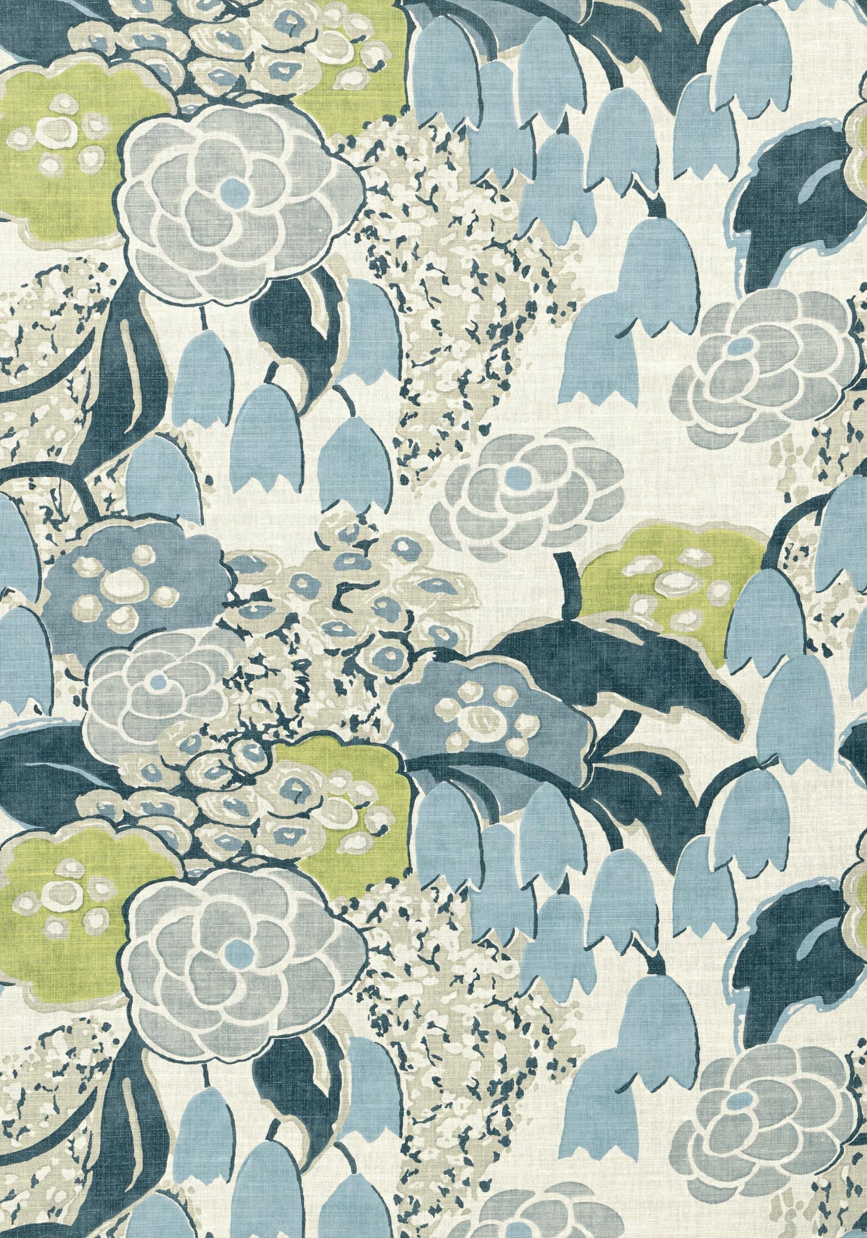 Anna French LAURA Citrus and Blue Fabric
