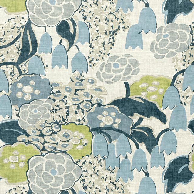 Anna French Laura Citrus And Blue Fabric