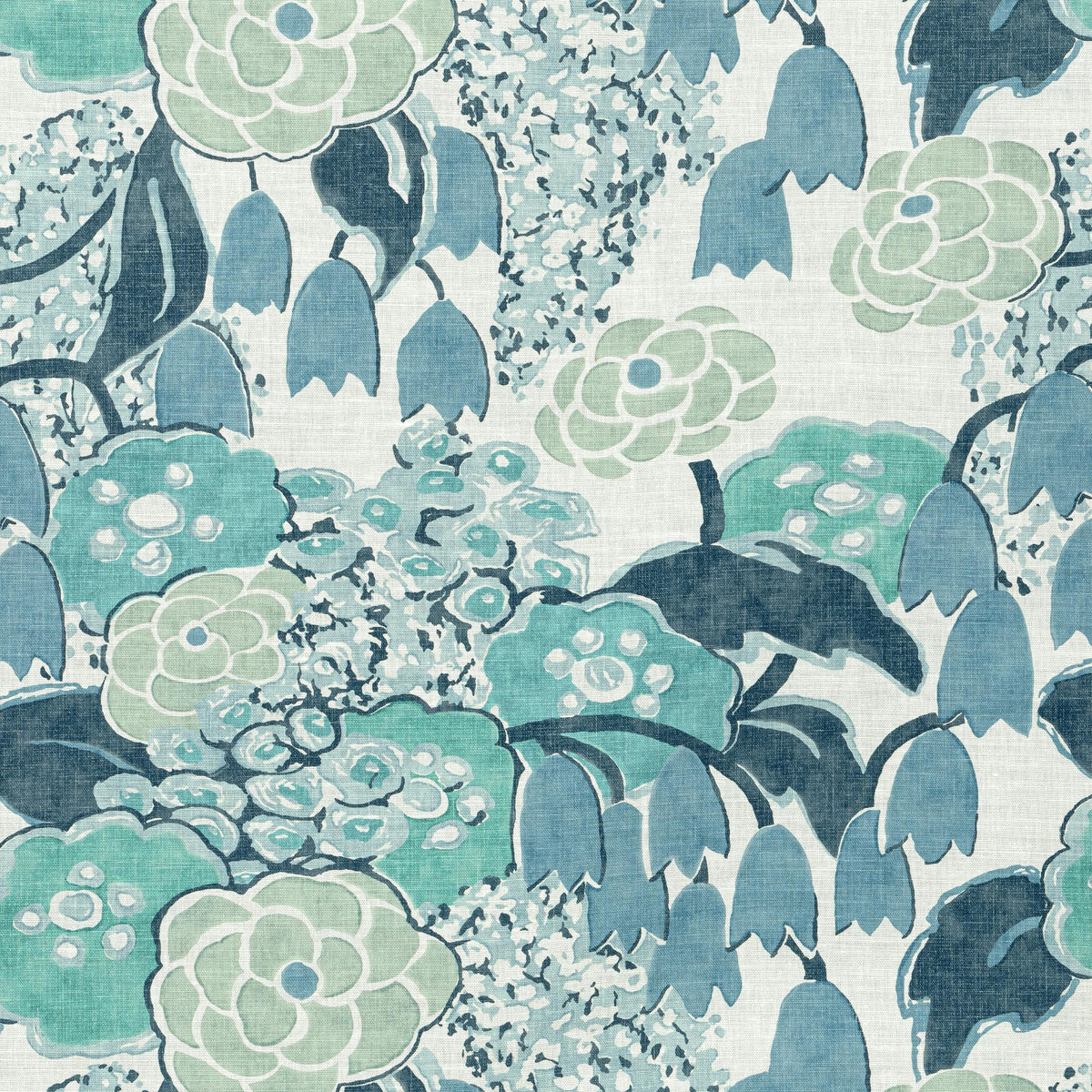 Anna French Laura Blue Fabric