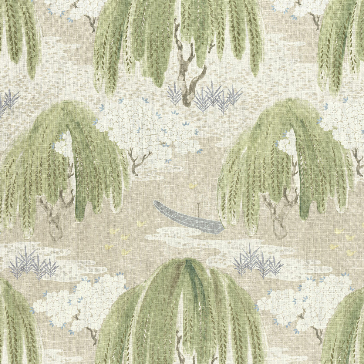 Anna French Willow Tree Beige Fabric