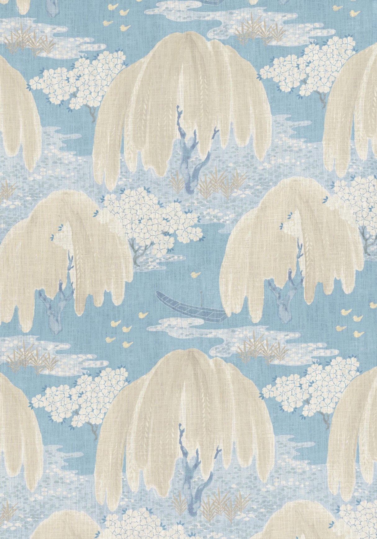 Anna French WILLOW TREE Soft Blue Fabric