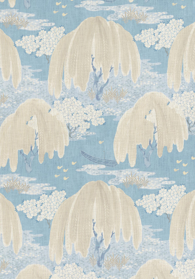 Anna French WILLOW TREE Soft Blue Fabric