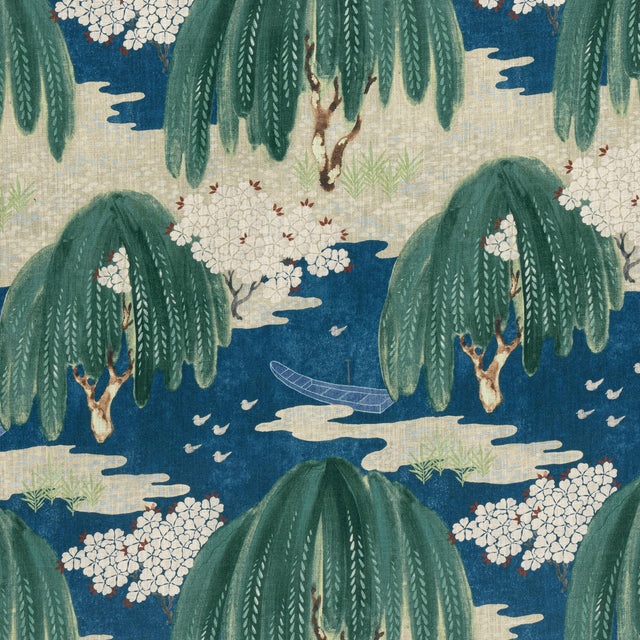 Anna French Willow Tree Navy Fabric