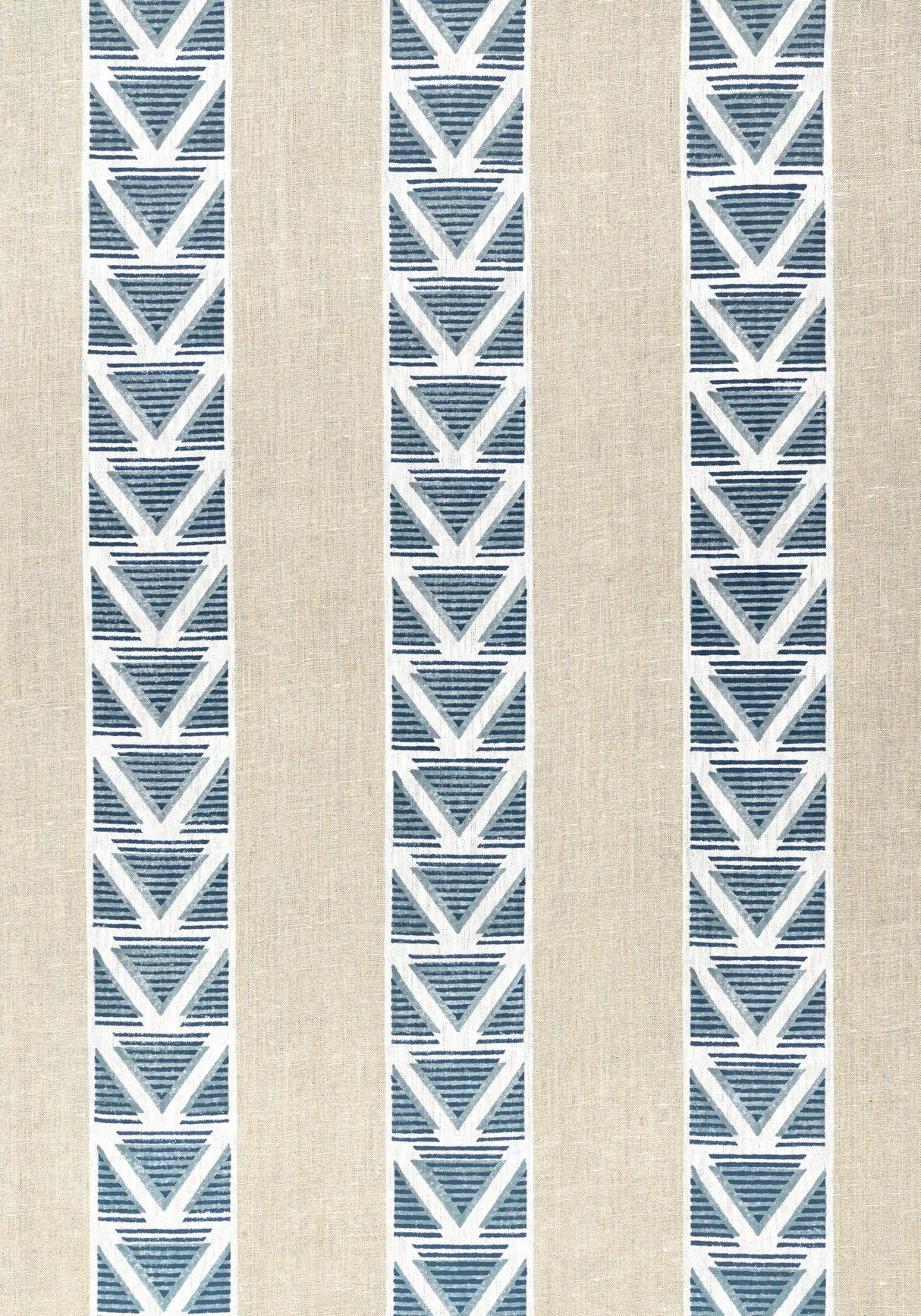 Anna French BURTON STRIPE Linen and Navy Fabric