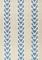 Anna French BURTON STRIPE Linen and Navy Fabric
