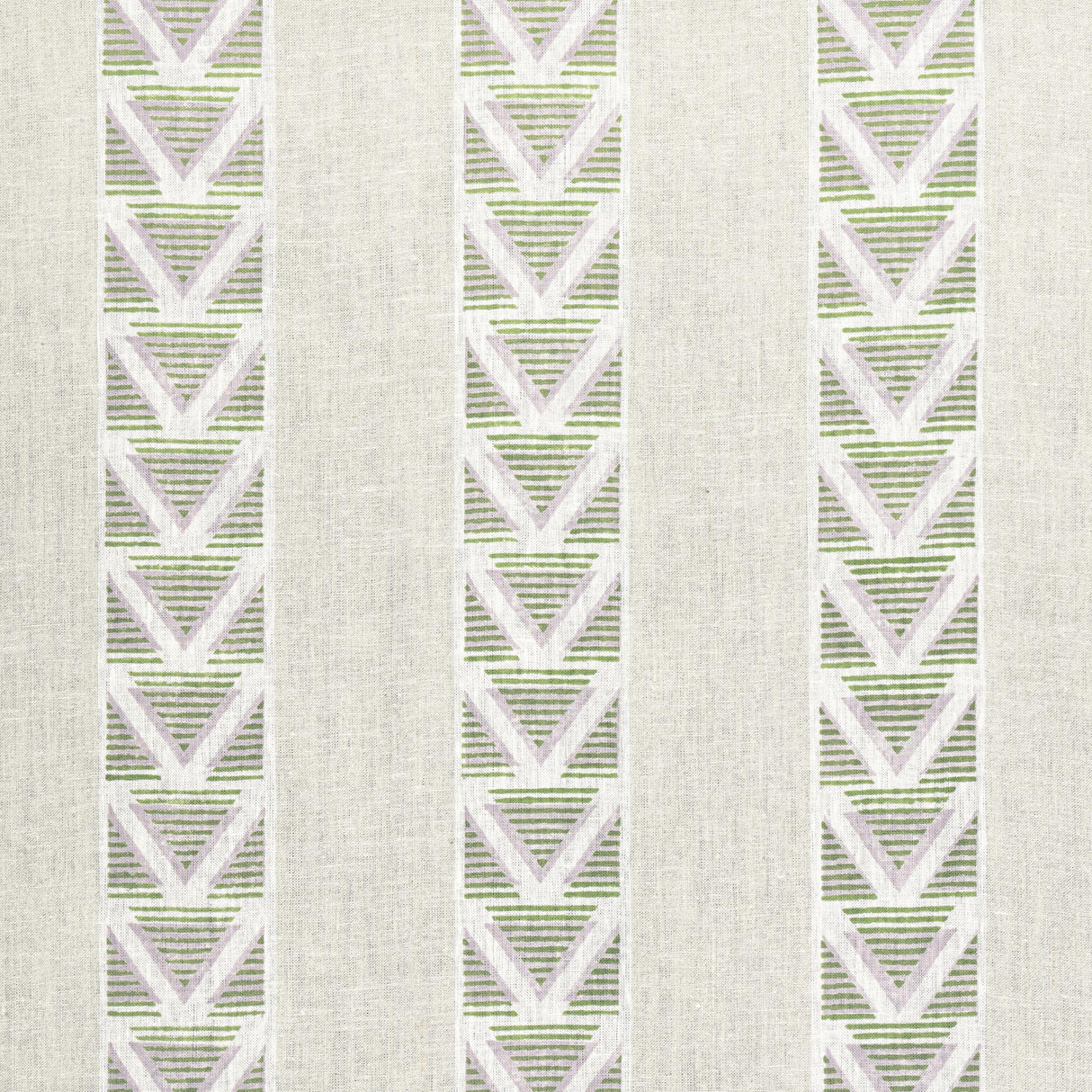 Anna French Burton Stripe Lavender And Sage Fabric