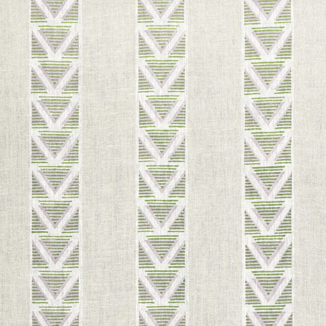 Anna French Burton Stripe Lavender And Sage Fabric