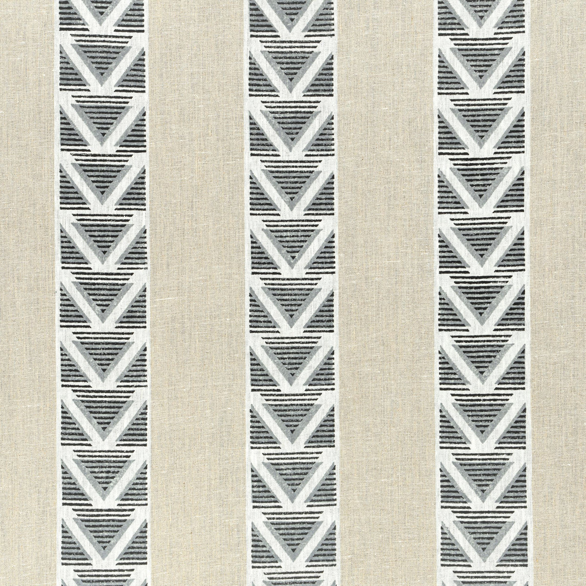 Anna French Burton Stripe Linen And Black Fabric