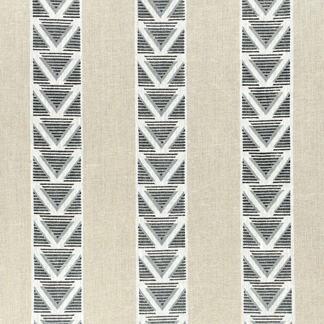 Anna French Burton Stripe Linen And Black Fabric