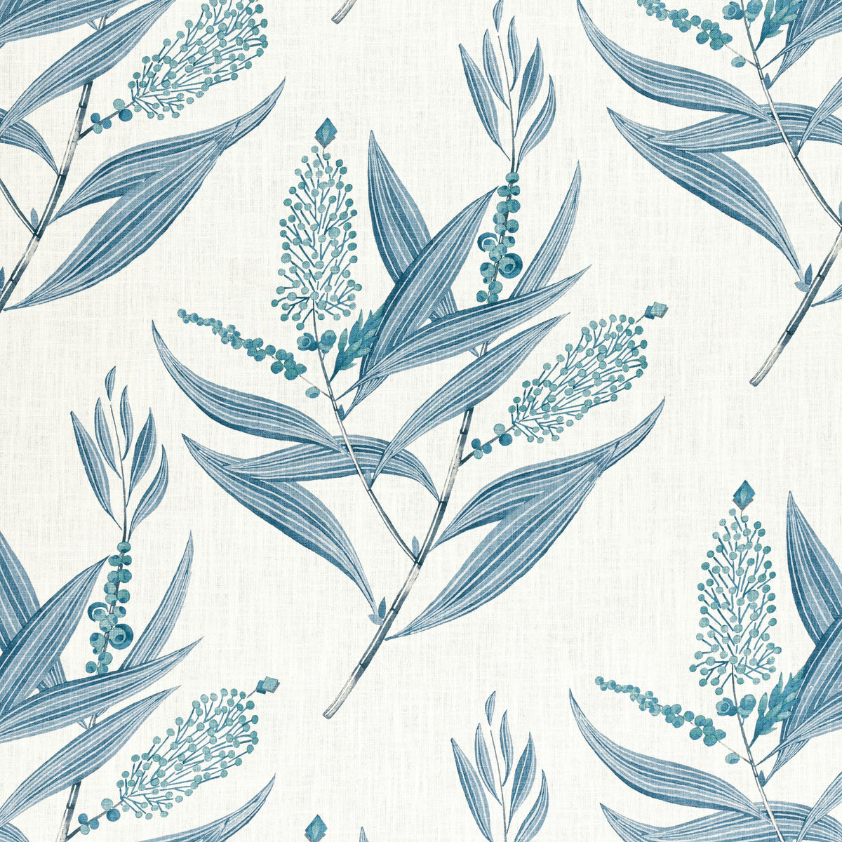 Anna French Winter Bud Blue Fabric