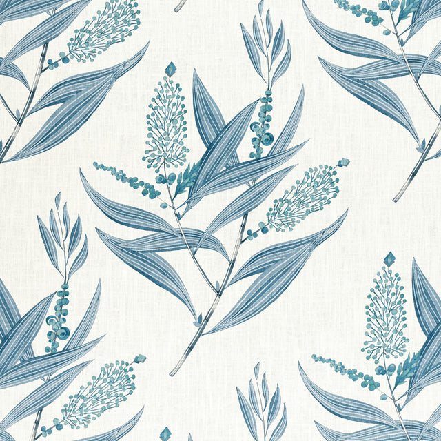 Anna French Winter Bud Blue Fabric