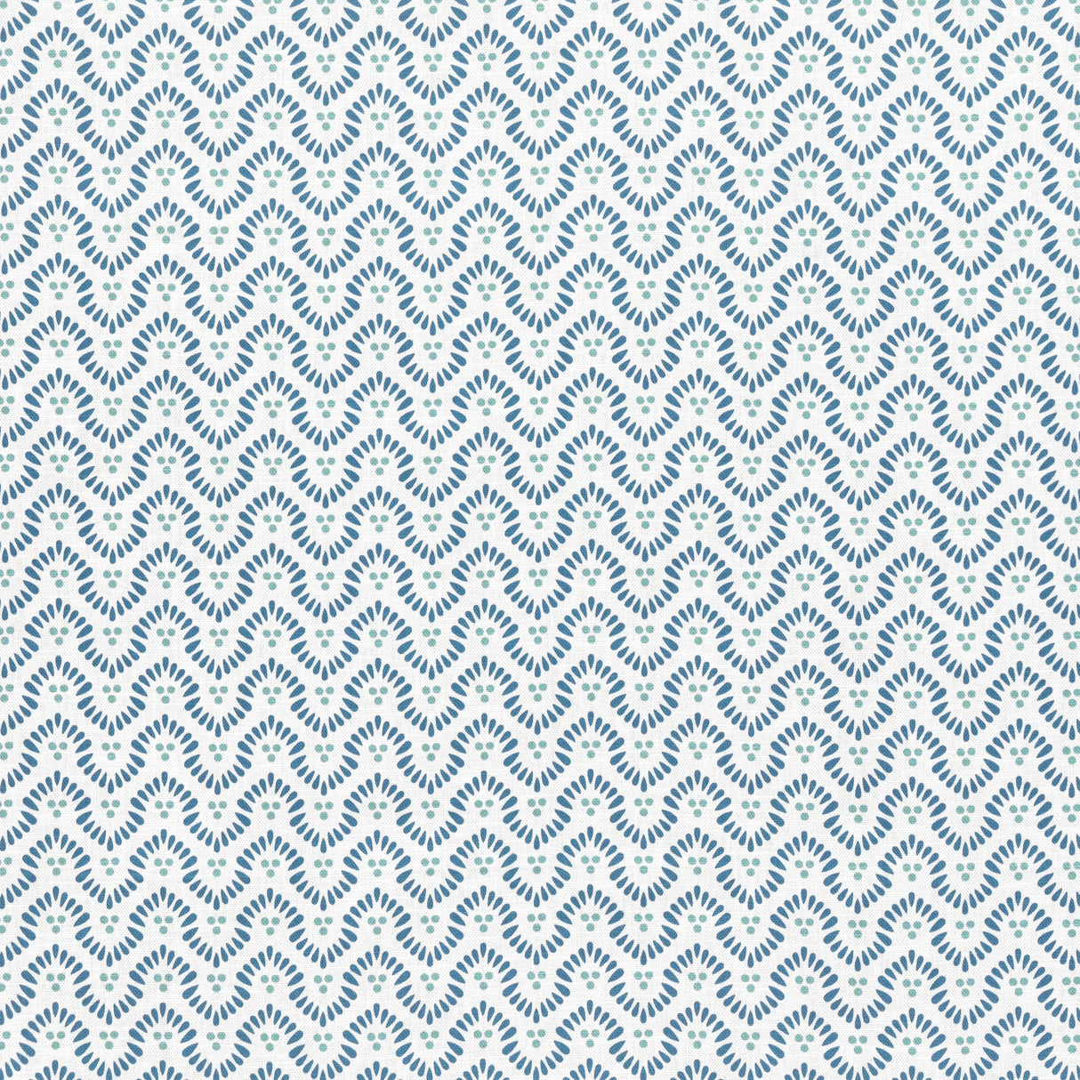 Anna French Wynford Navy On White Fabric