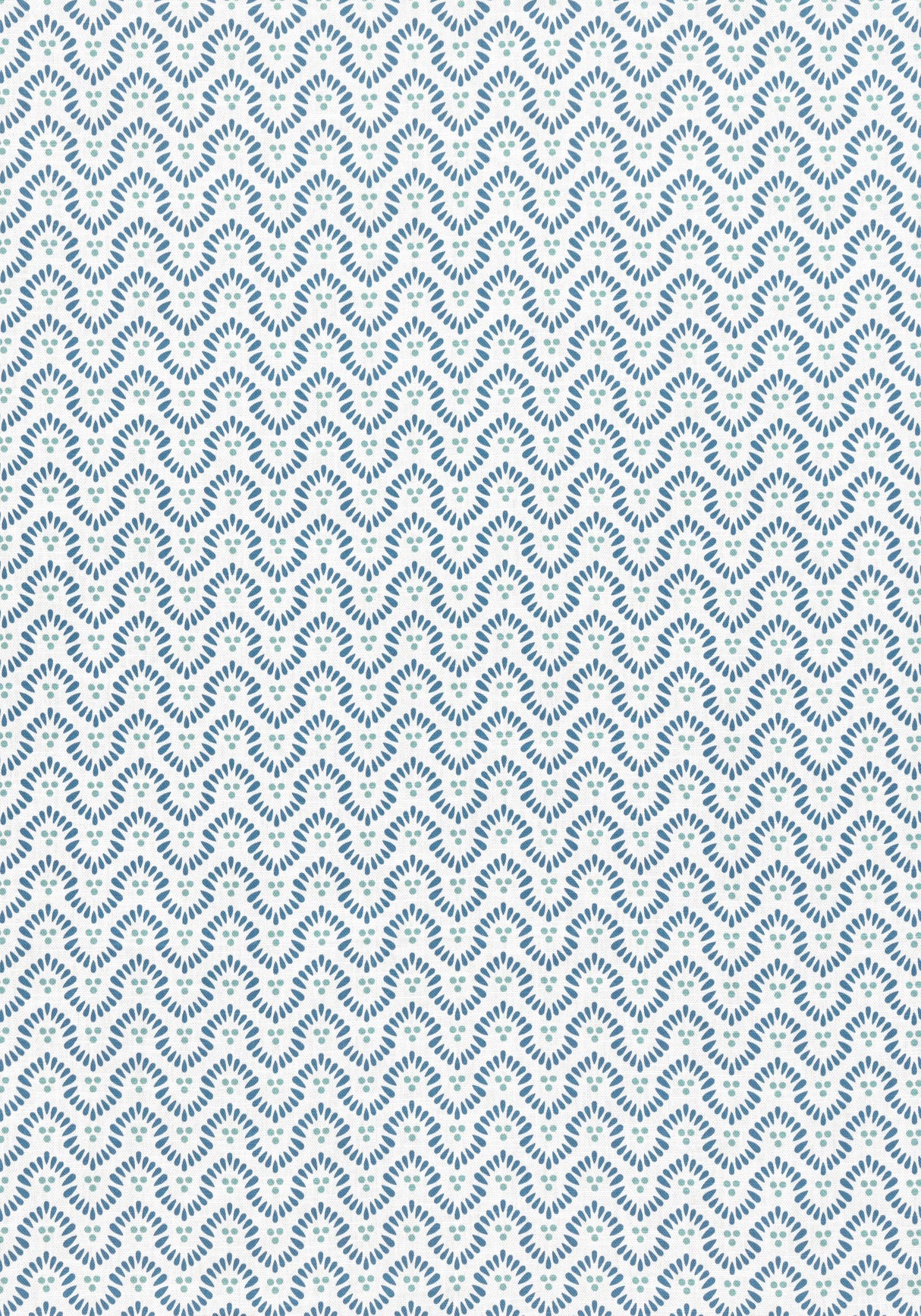 Anna French WYNFORD Navy on White Fabric